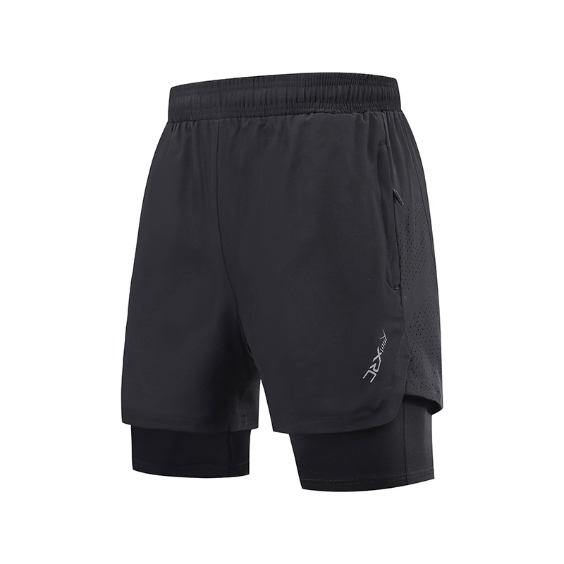 2022 nuevos pantalones cortos deportivos para hombres que corren quinto pantalones de entrenamiento de secado rápido fitness pantalones cortos deportivos falsos de dos piezas para hombres