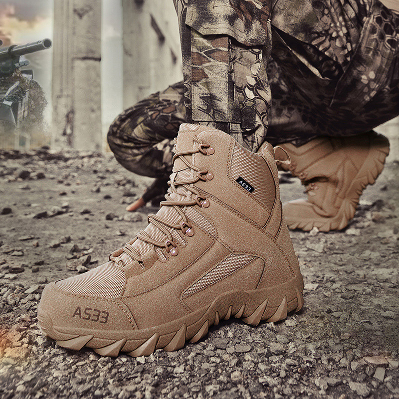 2025 botas de combate para hombres grandes botas de comercio exterior al aire libre de excursión de rescate de entrenamiento de campamento de montaña botas para hombres