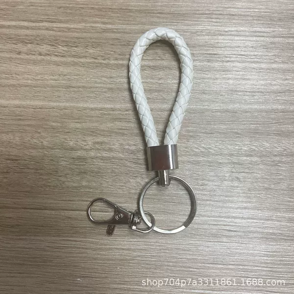 [白色  短皮绳]
