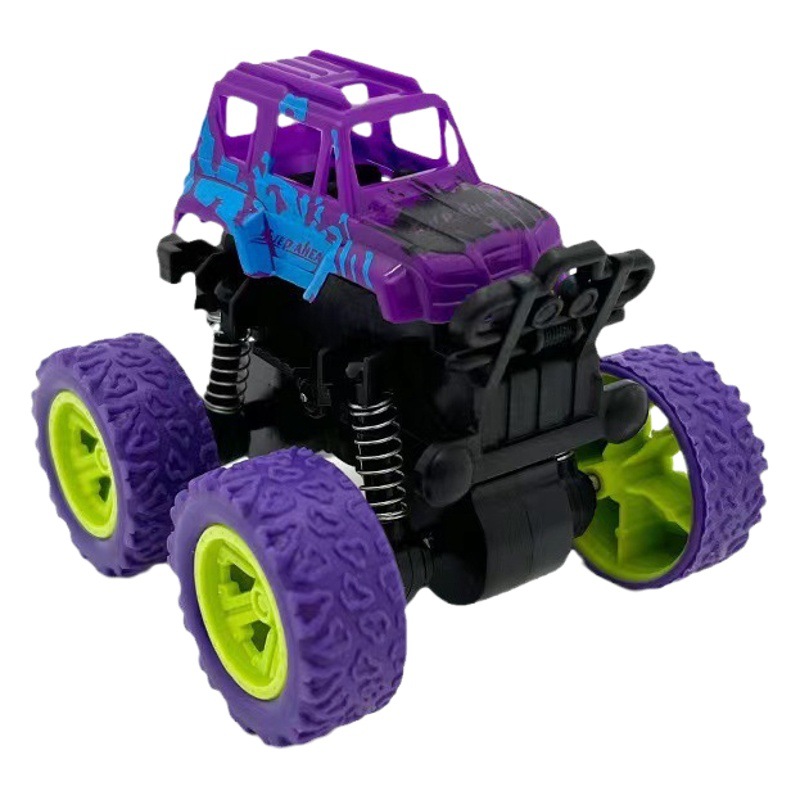 Tiktok Red juguete para niños fuera de la carretera tracción en las cuatro ruedas coche de inercia Tire hacia atrás coche chico puesto de mercado nocturno fábrica al por mayor