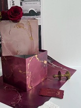 【口袋】浪漫鎏金晕染小众设计鲜花方桶方盒礼盒花艺包装盒
