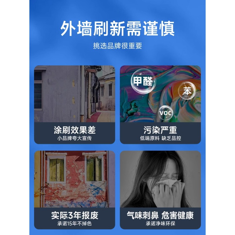 Cement wall paint outdoor outdoor paint waterproof sunscreen paint special latex paint for rough room Self-brush exterior paint