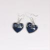 32NFL logo peach heart drop oil earrings Dallas Cowboy Earrings football team earrings