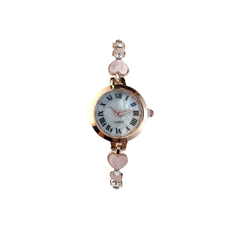 Bracelet en alliage de quartz pour femmes, nouvelle niche, avec diamant incrusté de diamants, montre en forme de cœur, petit cadran, table de tempérament_voghion.com