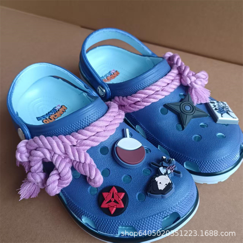 Nuevos zapatos Dongdongdiy accesorios Naruto Zhibo Sasuke zapatos de playa para hombres y mujeres fabricantes de comercio exterior transfronterizo al por mayor