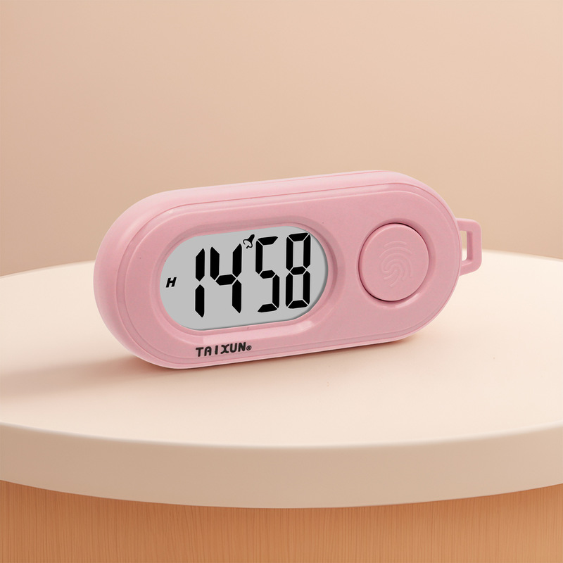 ミニキーホルダー発光電子壁時計クリエイティブキャンディーカラーサイレントデジタル電子時計試験コンパクト壁時計|undefined