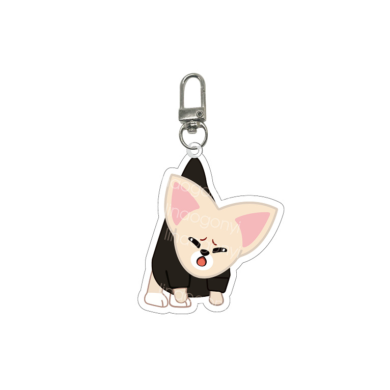 StrayKids nuevo SKZOO niños vagabundos de dibujos animados llavero acrílico colgante alrededor de estrellas