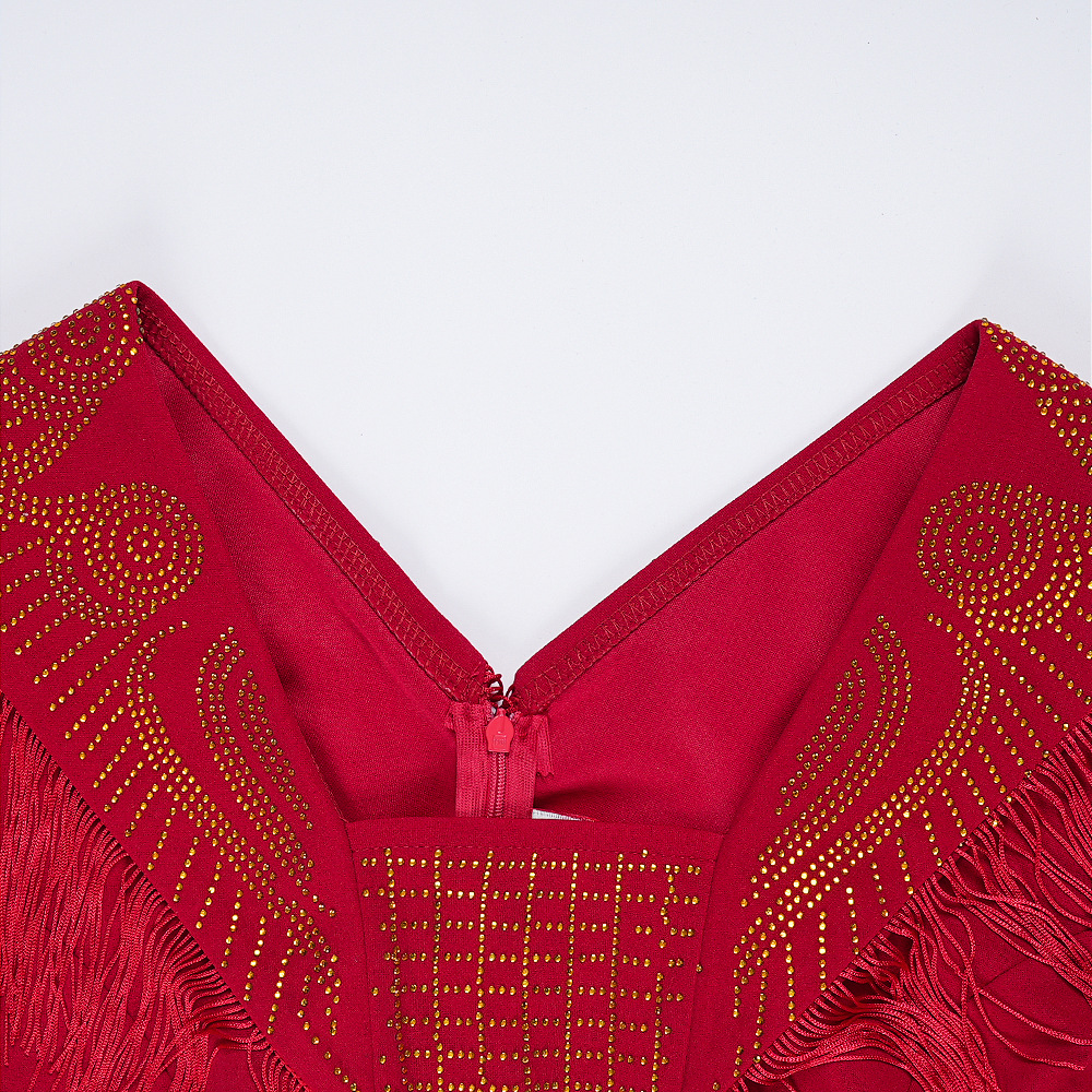 Women's Clothing plus size commuting tassel dress_voghion.com