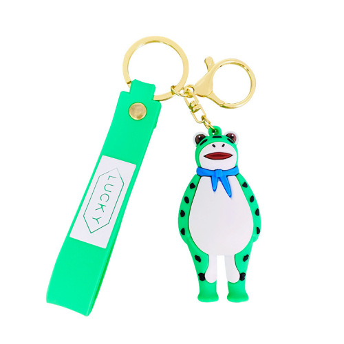 Creative Cartoon Internet Celebrity Frog Man Doll Car Keychain Chain Student School Bag Pendant Couple Small Gift Wholesale