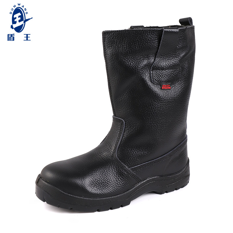 盾王安全靴防砸防刺穿绝缘劳保靴高筒带毛防寒靴头层牛皮工作靴男