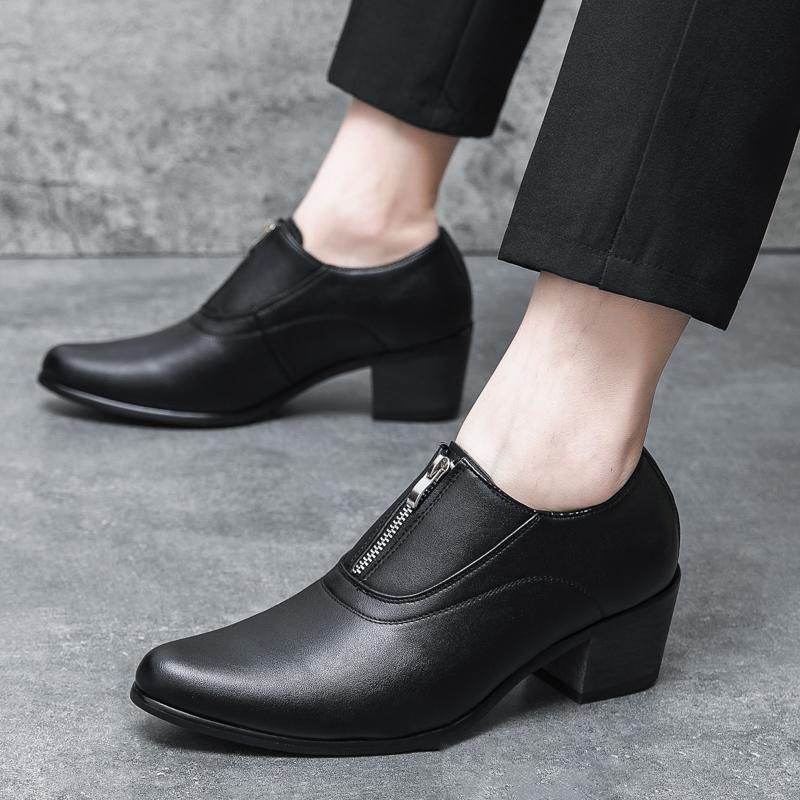 (Cross-border trading), shoes heels for events, white chain with zipper, (Physicals) 5