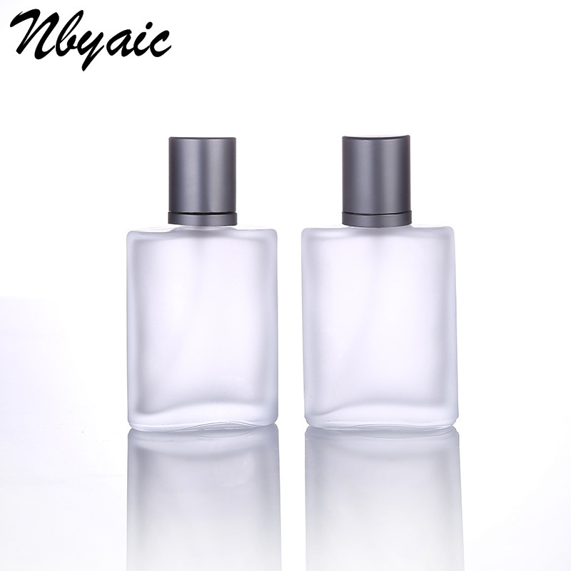 現物B002-30ML 50ml 100ml蒙砂ガラス瓶香水スプレー瓶分注瓶灰色電化アルミニウム|undefined