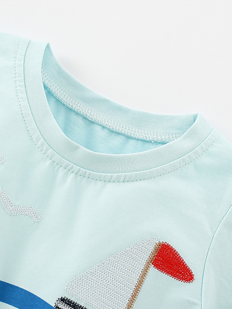 Transfronterizos para malwee niños de cuello redondo verano nuevo estilo europeo y americano camiseta de niños de manga corta ropa casual para niños