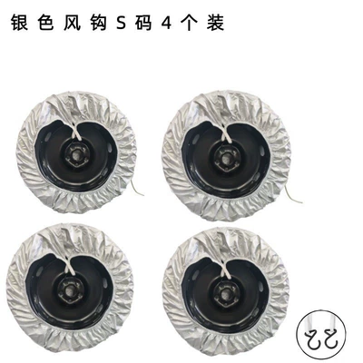 Spare wheel cover – Polyester Taffeta Tire Cover Car - silver-upgraded-windproof-hook-s-size-4-pack-27-29inch73cm