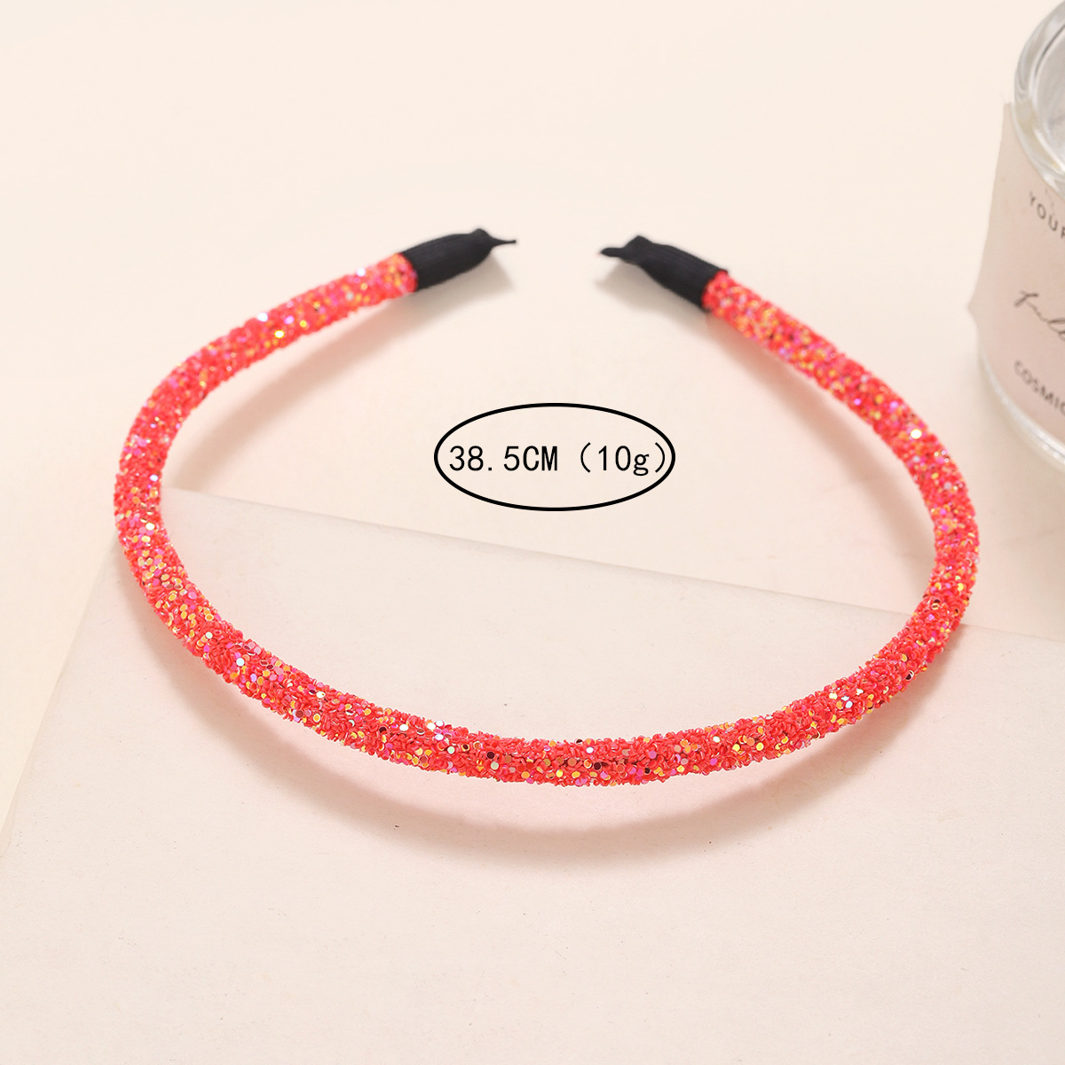 Nuevo estilo europeo y americano de Navidad transfronterizas joyas de cabello de pañuelo de cabeza de mujer cebolla dorada brillante polvo de cabello fija fuente de tarjeta de cabello fina