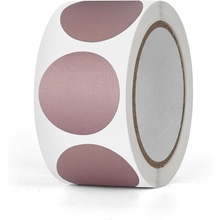 玫瑰金刮刮贴纸1英寸圆形自粘标签300张DIY抽奖卡用