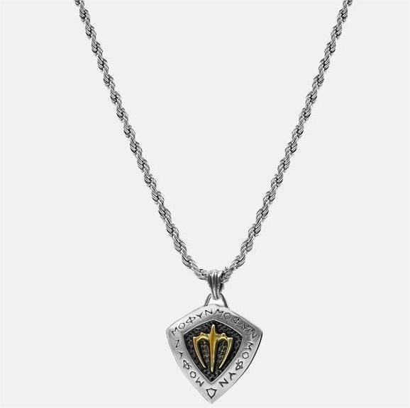 Collana tridente uomo, pendente hip hop in stile argento thai_voghion.com
