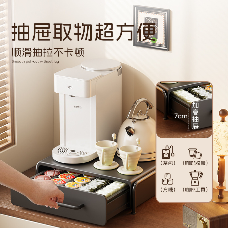 デスクトップコーヒーマシン収納ラックコーヒーカプセル収納ウォーターバーdiyティーバッグ引き出し収納ラックカップラック|undefined