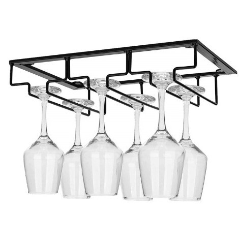 欧式铁艺葡萄酒杯架家用厨房倒挂高脚杯架创意酒吧悬挂式红酒杯架