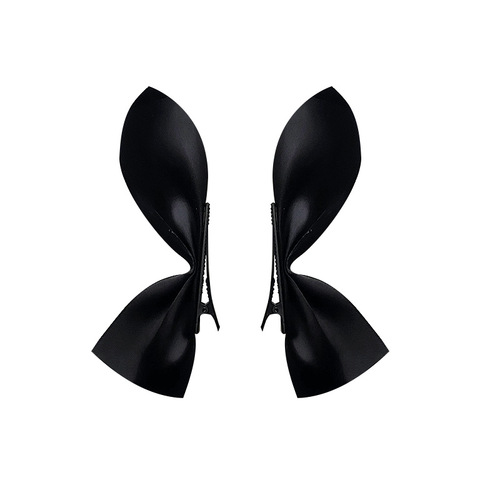 Black half-piece bow hairpin headdress Japanese internet celebrity super fairy girl pair clip side clip hair accessories clip hairpin