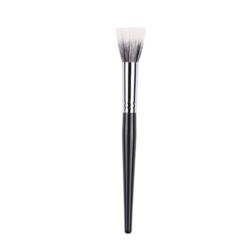 Cangzhou makeup brush fine light front wool medium stippling blush brush double-layer flat head animal hair Qingxian beauty tools