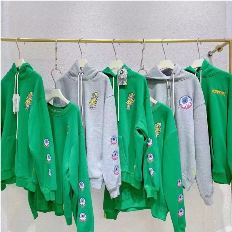 Big Eye 22 Зимний утолщенный свитер MNWKYNC на флисовой подкладке Удобный и прозрачный детский бархатный бренд со скидкой для женщин Live Supply