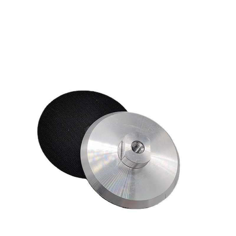 3寸4寸铝制接头铝合金磨头大理石花岗岩抛光片粘盘吸盘魔术贴粘盘