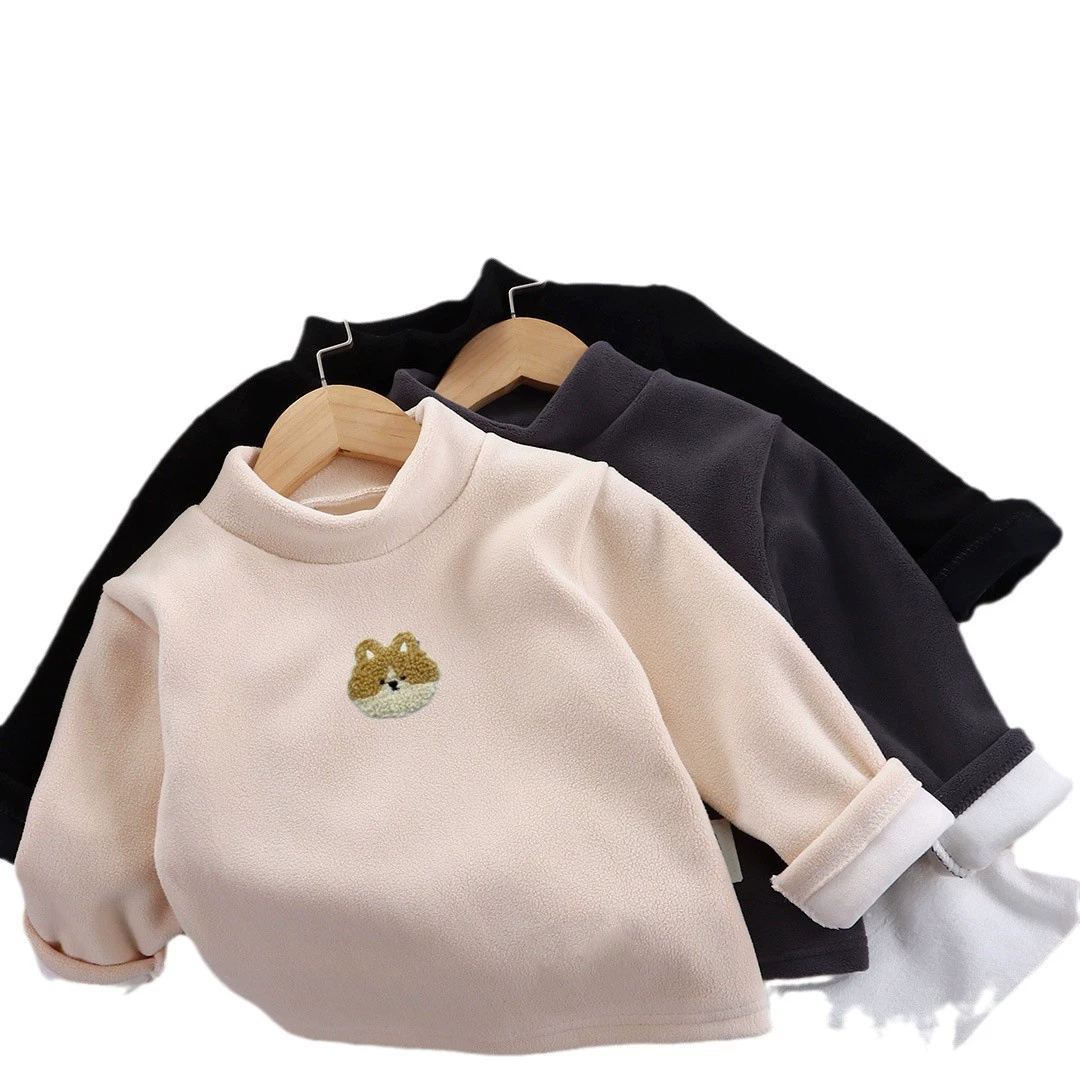 Children's demi-season warm warm long-sleeve, sweatshirt for boys, western style, children's clothing