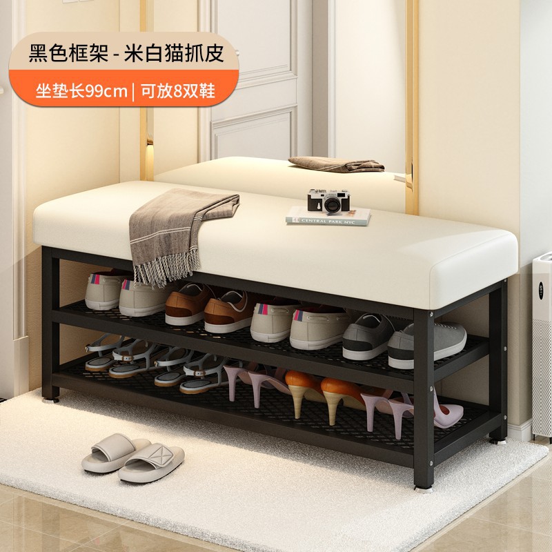 Taburetes personalizados en la puerta de metal simple en la casa se pueden sentar en la puerta, taburetes bajos de lujo ligeros, taburetes para cambiar zapatos