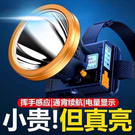 感应头灯强光充电超亮头戴式户外照明灯钓鱼专用电筒超长续航锂电