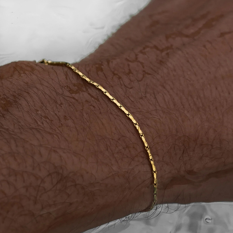 Non-Fading 18K Gold Stainless Steel Bracelet for Couples, Unique Design Long Pendant Jewelry, Versatile for Daily Wear and Layering Non-Fading 18K Gold Stainless Steel Bracelet for Couples, Unique Design Long Pendant Jewelry, Versatile for Daily Wear and Layering