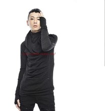 男士新款韩版时尚个性非主流男士韓版潮男装长袖T恤有加大码