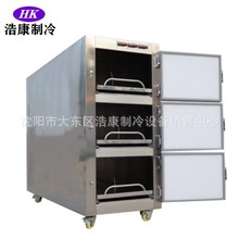 全不锈钢尸体冷藏冷冻箱 独立数显制冷三具遗体冷冻柜 太平间冰柜