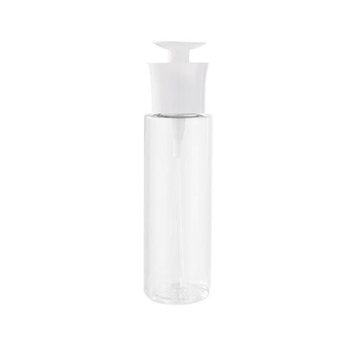 Multifunctional portable repackaged travel press-dispensing bottle transparent visible plastic makeup remover water emulsion hydraulic discharge storage bottle