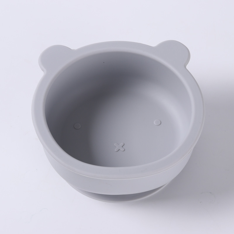 母親と赤ちゃんの授乳シリコーンクマボウル食器シリコーンクマディナープレート落下防止シリコーンクリエイティブベビーディナープレート|undefined