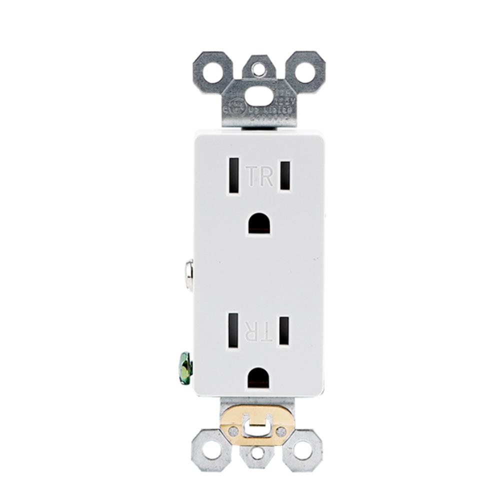 Enchufe estándar americano de la serie norteamericana Enchufe blanco doméstico estándar americano con TR 20A 125V Enchufe de pared estándar americano UL