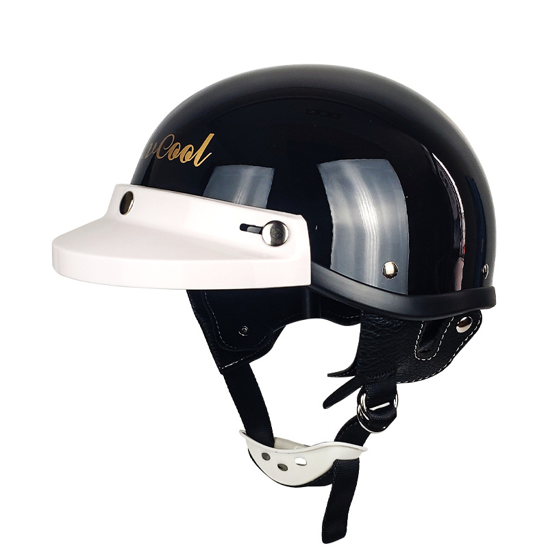 Doble D Buckle-003 negro brillante con nuevo borde blanco