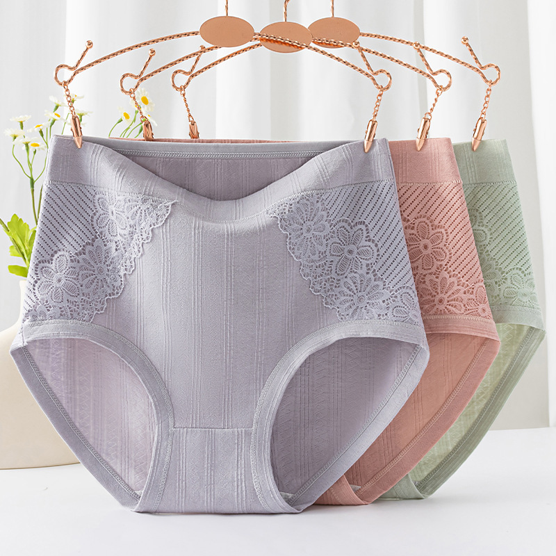Plus size pure cotton women's underwear for middle-aged mothers women's underwear for high waist belly contracting antibacterial bottom women's underwear