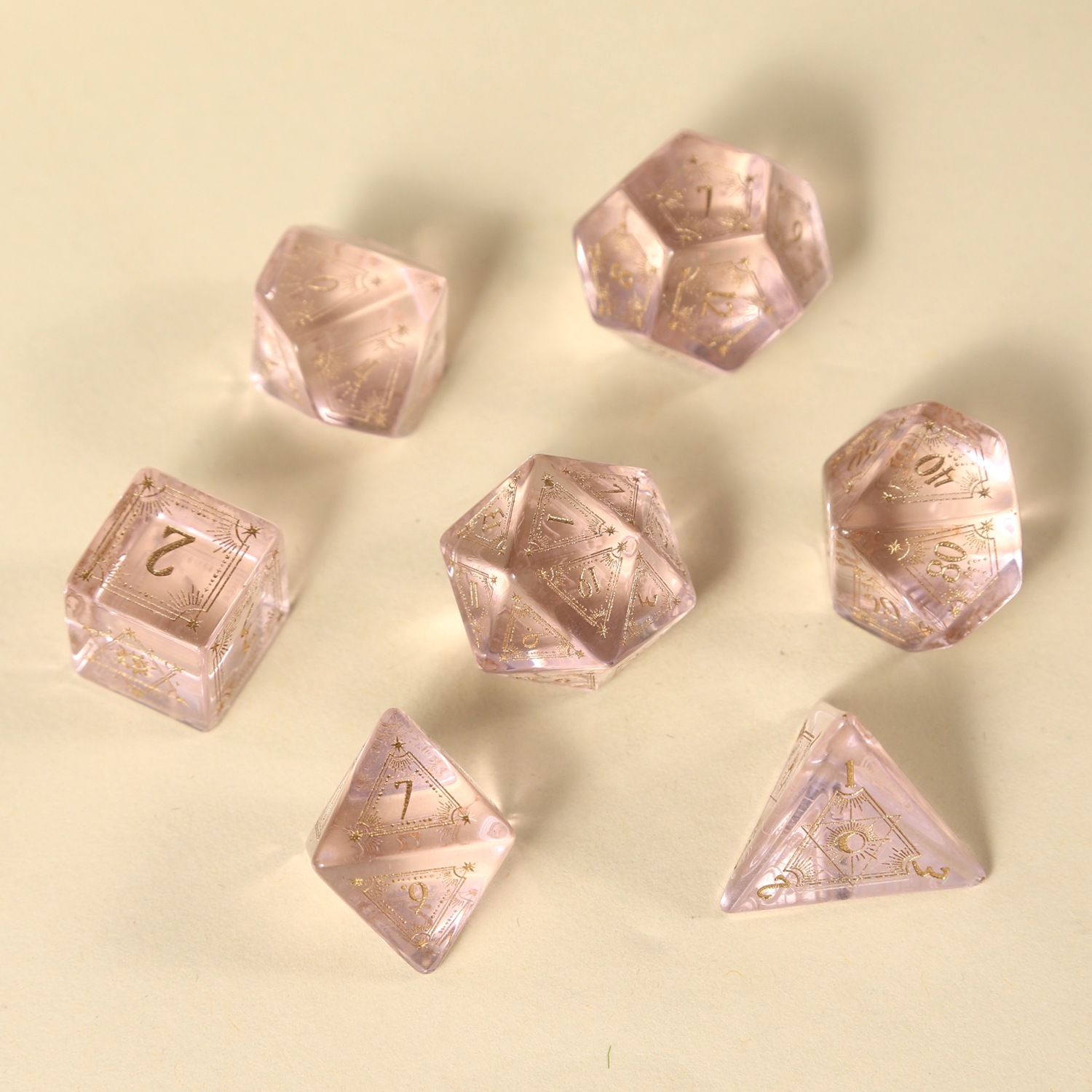 별빛 문양 - K9 연분홍 유리 [7종 세트]