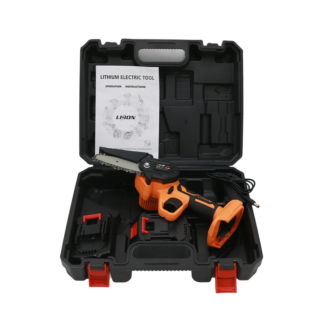 6 pulgadas mini sierra eléctrica recargable Sierra de poda eléctrica de litio para el hogar pequeña sierra de Mano Eléctrica de litio sierra de cadena eléctrica de registro de jardín