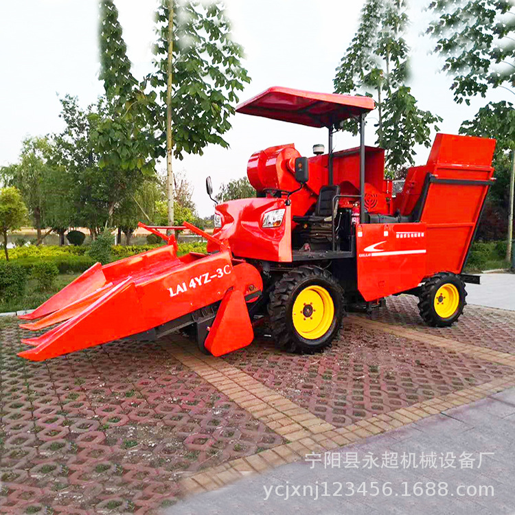 邢台拖拉机带2行3行背负式玉米收获机苞米联合一体茎穗兼收收割机