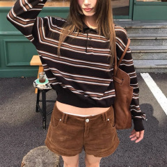 【格肉福女孩】艺术生穿搭*POLO长袖针织2色