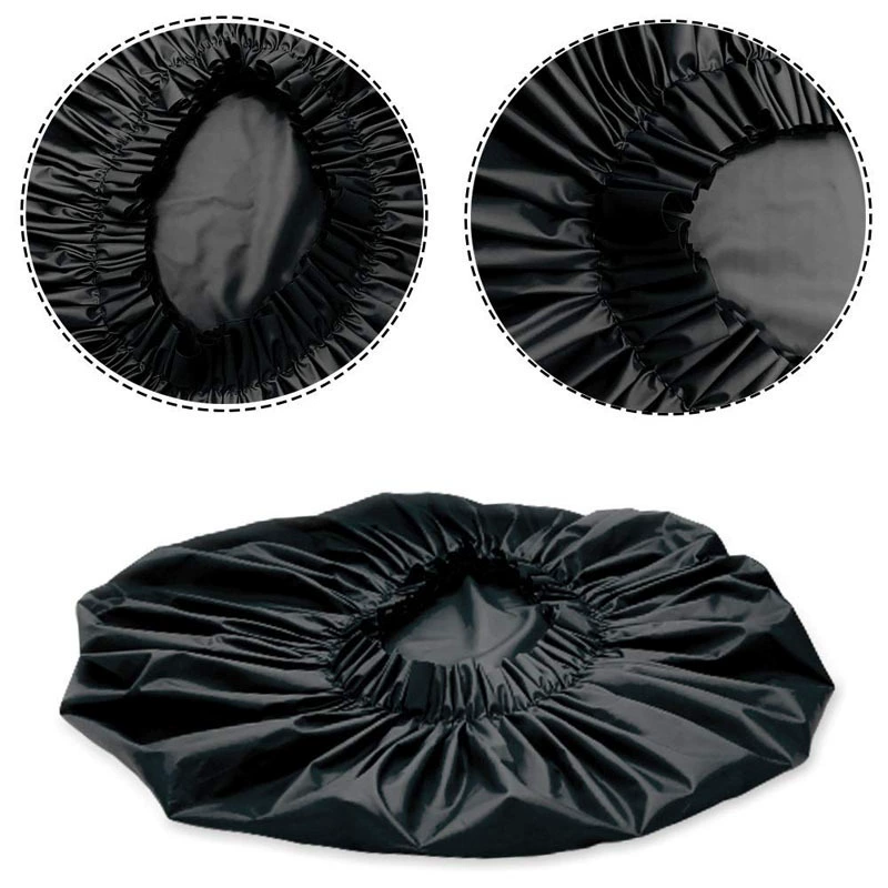 Black big waterproof shower cap, 38-40cm