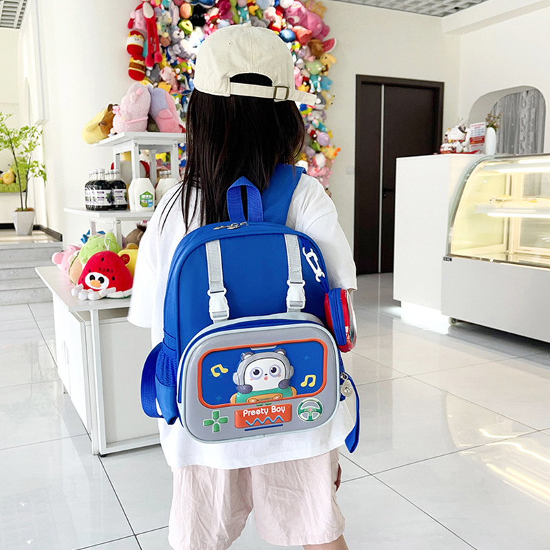 Bonito conejo niña mochila de dibujos animados dinosaurios niños mochila de jardín de infantes mochila transpirable preescolar bebé