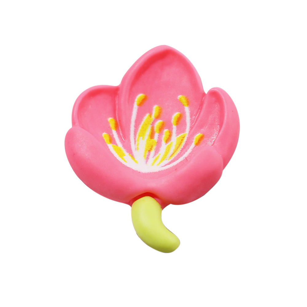 Flor de melocotón flor de cerezo crema pegamento flor teléfono Shell resina joyería accesorios DIY material paquete hecho a mano accesorios para el cabello parche