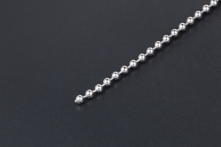 Fashion Simple Round Bead Chain Solid Color Titanium Steel Necklace Wholesale Nihaojewelry display picture 9