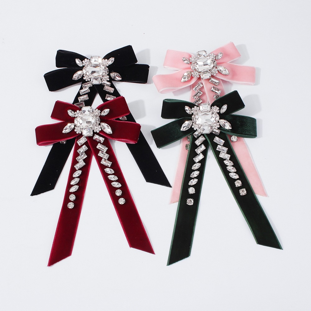 Fashion Velvet Wild Bow Diamond Hairpin display picture 11