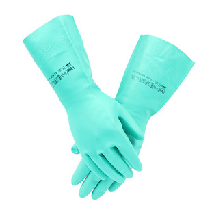 Ansell Ansell Slovex 37-676 Green Nitrile Gloves Anti-chemical 33CM 10 P/Pack