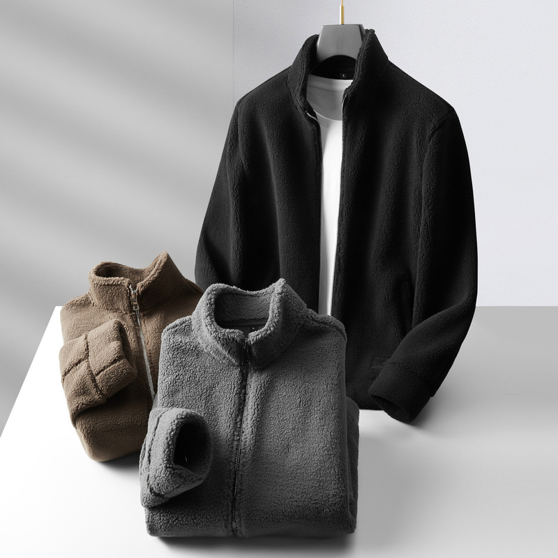 Light Luxury Granular Lamb Wool Jacket for Men, New Autumn and Winter Style, Warm and Versatile, Casual Sports Fleece Jacket, Windproof and Slim Fit Light Luxury Granular Lamb Wool Jacket for Men, New Autumn and Winter Style, Warm and Versatile, Casual Sports Fleece Jacket, Windproof and Slim Fit