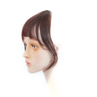 Online celebrity French style mid-end two-side eight-word bangs wig real hair 3d wig face repair natural air fake bangs female